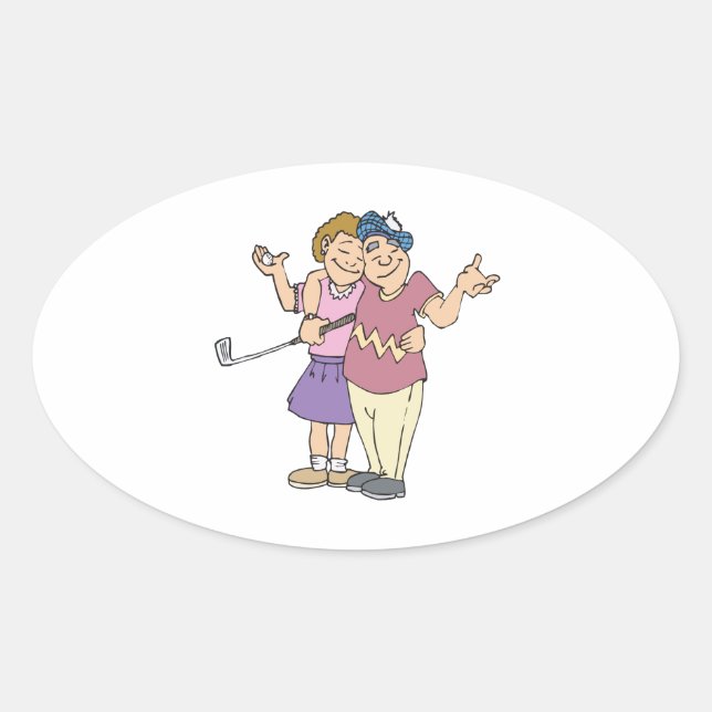 Couples That Golf Together Stay Together Oval Sticker (Front)