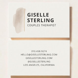 Couples Therapist Neutral Beige Business Card