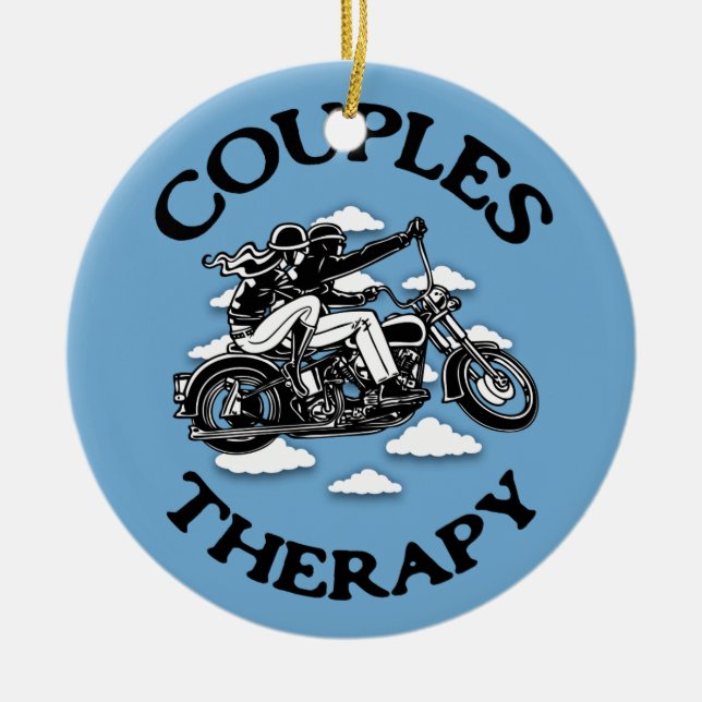 Couples Therapy Ceramic Tree Decoration (Front)