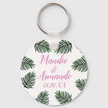 Couples Tropical Greenery Wedding Date