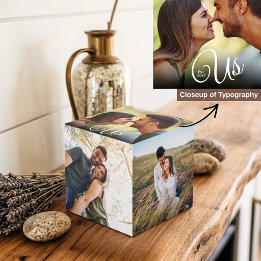Couples Us Est Established Date Keepsake Photo Cube