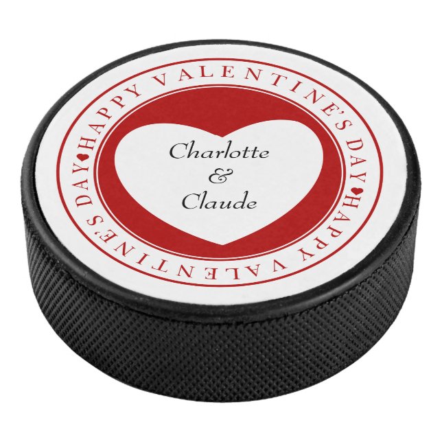 Couples Valentine Ice Hockey Puck (3/4)