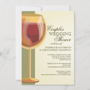 Couples Wedding Shower Aged Wine Themed Invitation