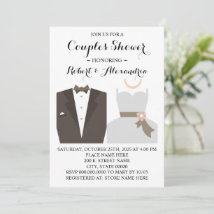 Couples Wedding Shower Bride & Groom Invitation