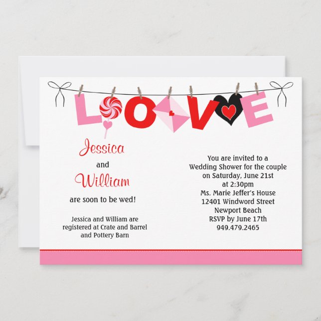 Couples Wedding Shower Invitation (Front)