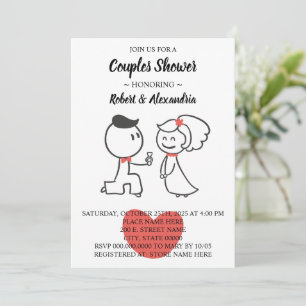 Couples Wedding Shower Wedding Couple  Invitation