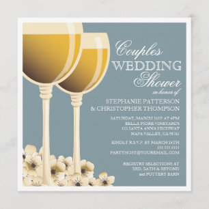 Couples Wedding Shower Wine Themed Invitation