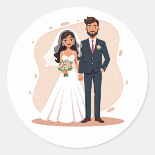 Couples Wedding Sticker