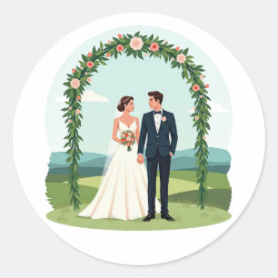 Couples Wedding Sticker