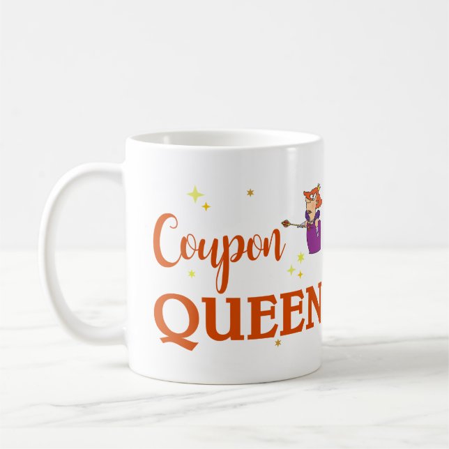 COUPON QUEEN COFFEE MUG (Left)