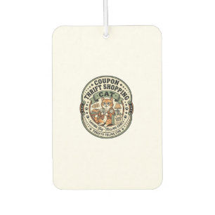 Coupon Thrift Shopping Cat Coupon Thrift Shopping Car Air Freshener