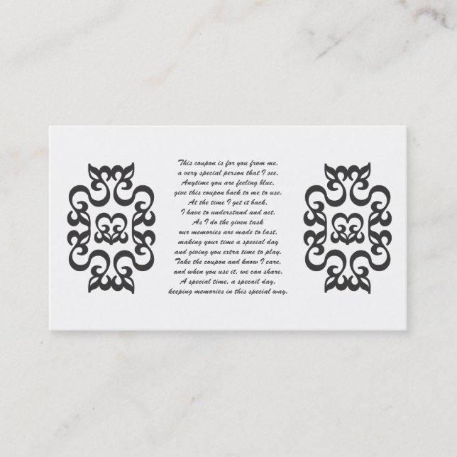 Coupons for you to Give Discount Card (Front)