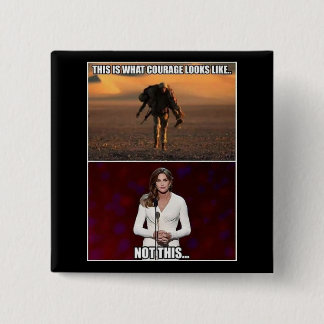 courage 15 cm square badge