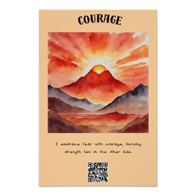 Courage Affirmation special gift Poster (Front)