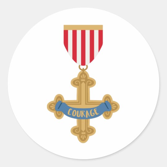 Courage Badge Classic Round Sticker | Zazzle.co.uk