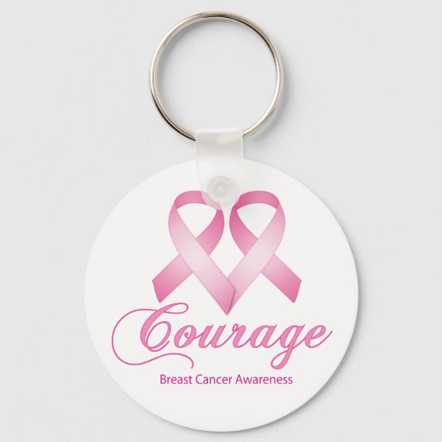 Courage, Breast Cancer Awareness Keychain (Front)