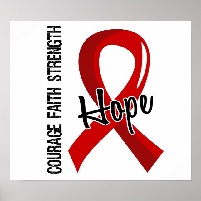 Courage Faith Hope 5 AIDS Poster (Front)
