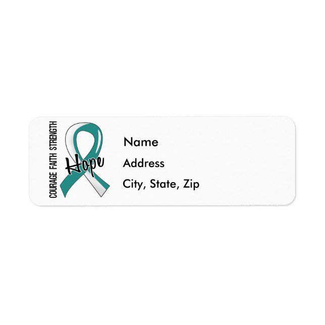 Courage Faith Hope 5 Cervical Cancer (Front)