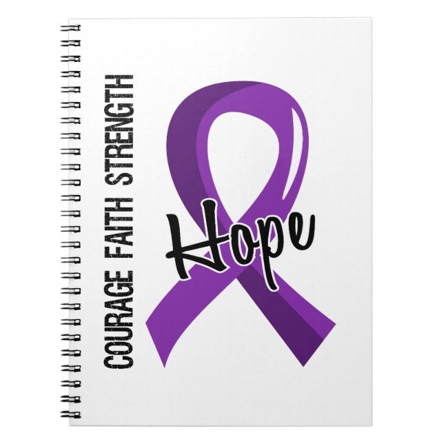 Courage Faith Hope 5 Epilepsy Notebook (Front)