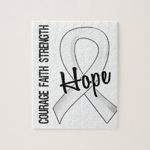 Courage Faith Hope 5 Lung Cancer Jigsaw Puzzle