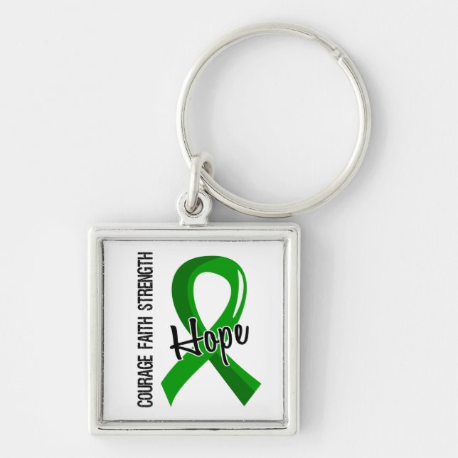 Courage Faith Hope 5 Organ Donation Key Ring (Front)