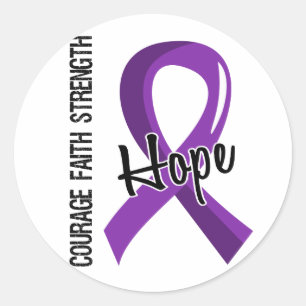Courage Faith Hope 5 Pancreatic Cancer Classic Round Sticker