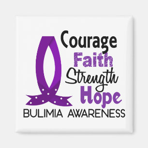 Courage Faith Strength Hope Bulimia Magnet