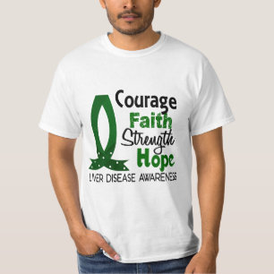 Courage Faith Strength Hope Liver Disease T-Shirt