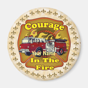 Courage Firefighter Firetruck magnet