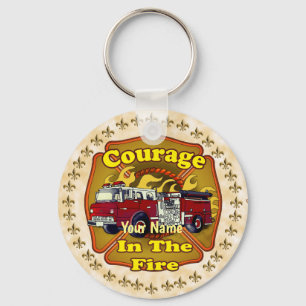 Courage  Firetruck firefighter  Key Ring