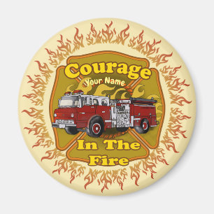 Courage Firetruck Firefighter magnet