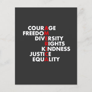 Courage  Freedom Diversity Rights Kindness Flyer