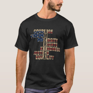 Courage Freedom Diversity Rights Kindness Justice T-Shirt