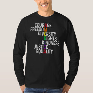 Courage Freedom Diversity Rights Lgbtq T-Shirt