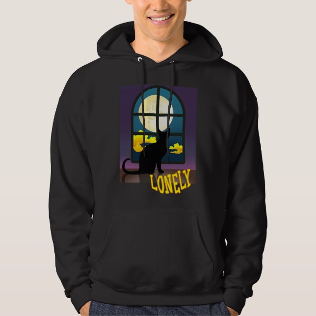 Courage  Fulllmoon Dust and a Sad Lonely Cat Hoodie (Front)
