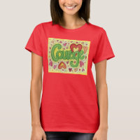 Courage Heart Word Art Custom T-Shirt