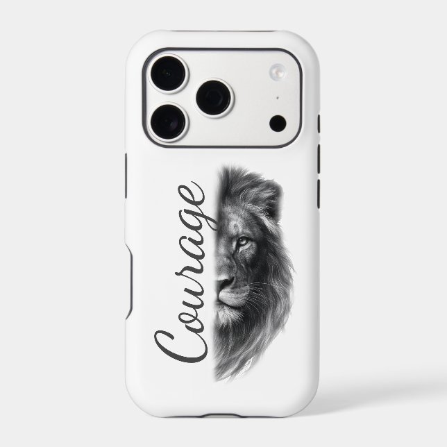 Courage Lion Artistic Minimal- (Back)