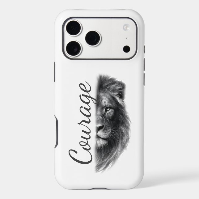 Courage Lion Artistic Minimal- (Back)