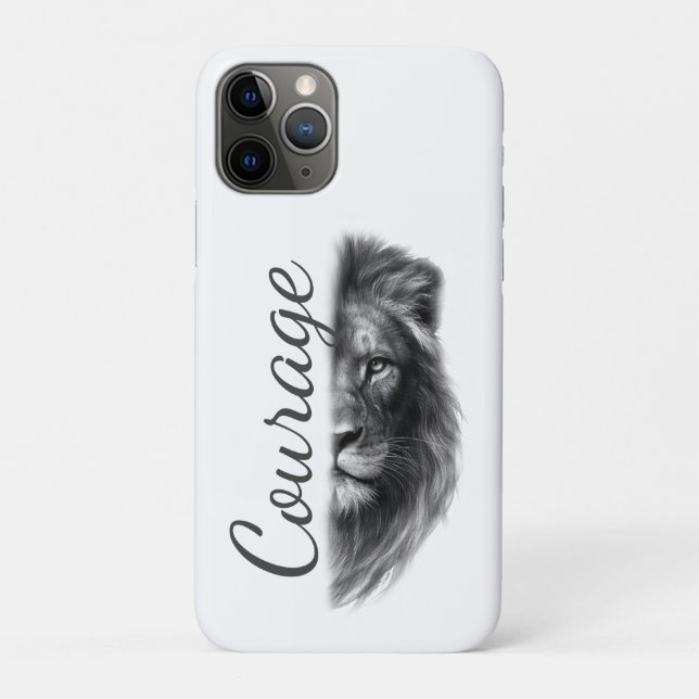Courage Lion Artistic Minimal- Case-Mate iPhone Case (Back)