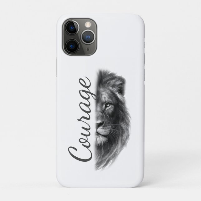 Courage Lion Artistic Minimal- Case-Mate iPhone Case (Back)