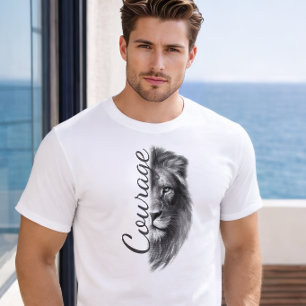 Courage Lion Artistic Minimal Tee -