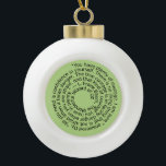 Courage quote christmas tree ornament<br><div class="desc">Lovely Christmas tree ball ornament with courage quote.</div>