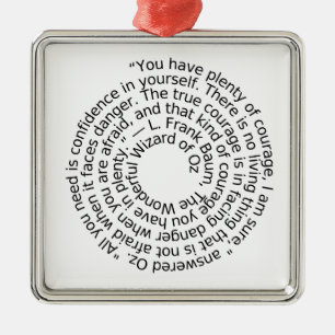 courage quote ornament