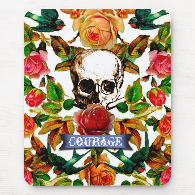Courage Skull Mouse Mat (Front)
