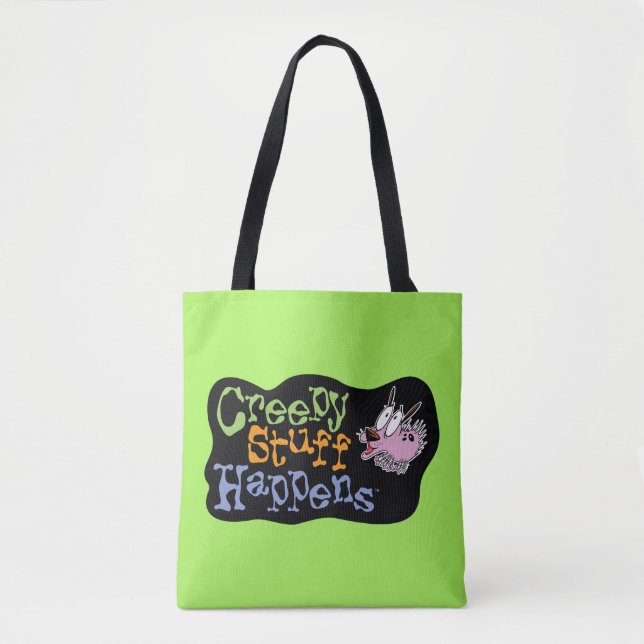 Courage the Cowardly Dog | Creepy Stuff Happens Tote Bag (Front)