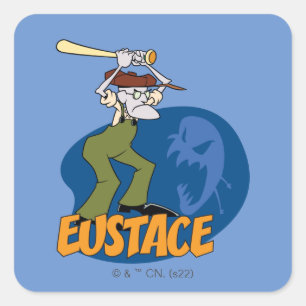 Courage the Cowardly Dog   Eustace Graphic Square Sticker