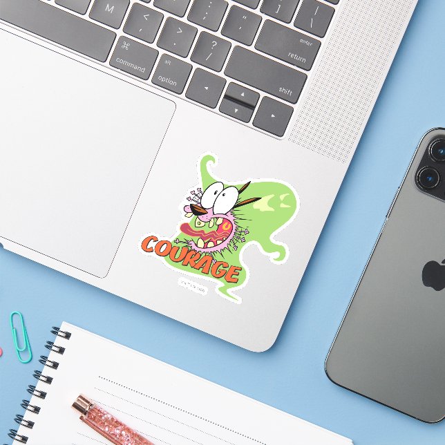 Courage the Cowardly Dog | Ghost Graphic (Laptop w/ iPhone)