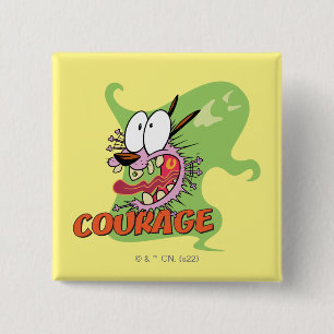 Courage the Cowardly Dog Ghost Graphic 15 Cm Square Badge