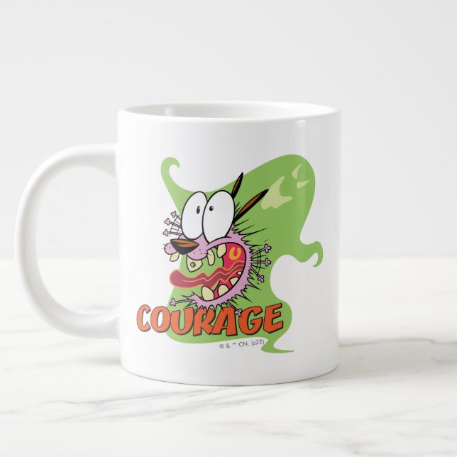 Courage the Cowardly Dog | Ghost Graphic Large Coffee Mug (Left)