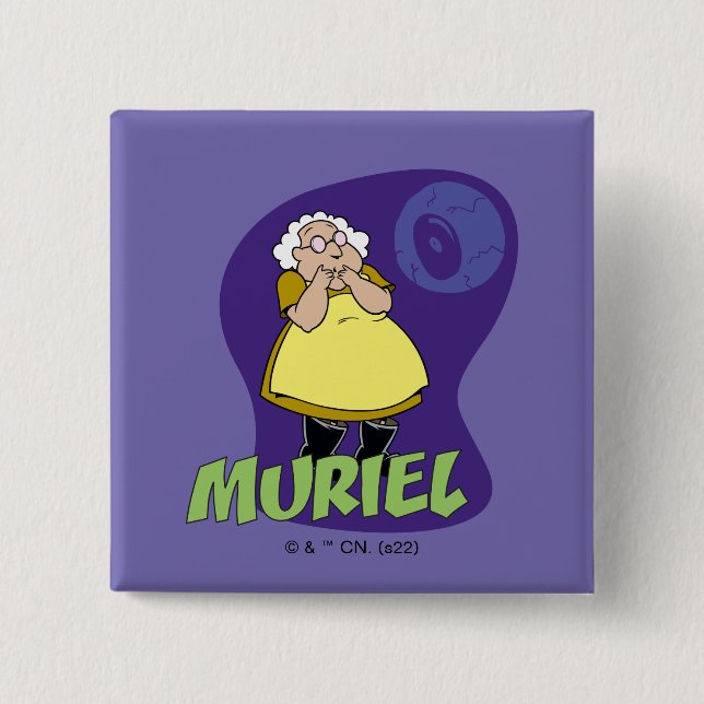 Courage the Cowardly Dog | Muriel Graphic 15 Cm Square Badge (Front)